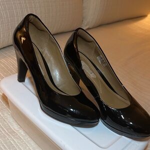 Clarks Glossy Black Heels